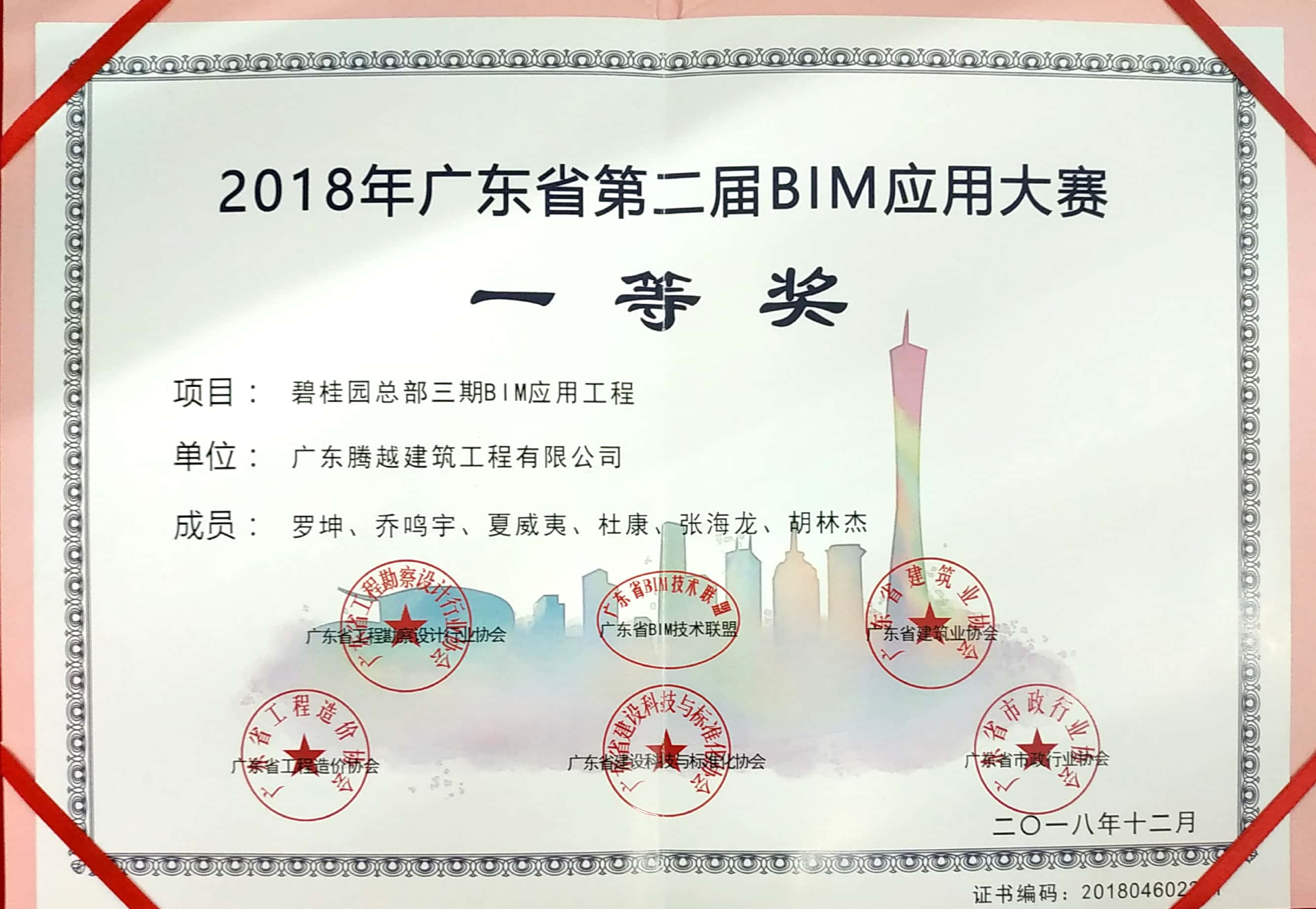 广东省第二届BIM技术应用一等奖