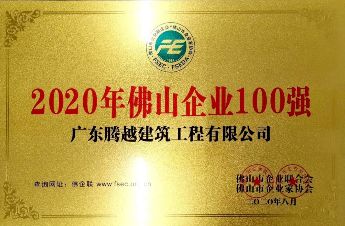 2020佛山企业100强